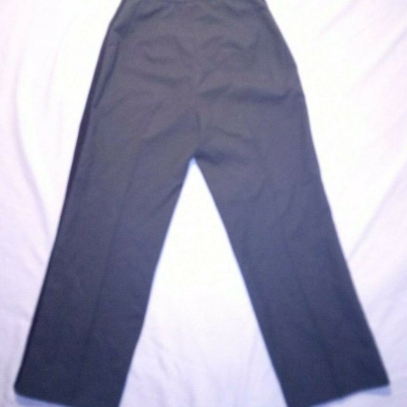 OFFICE CLASS A GREEN 489 POLY/WOOL DRESS UNIFORM SLACKS BLACK STRIPE 10R MG 313 - Picture 2 of 12